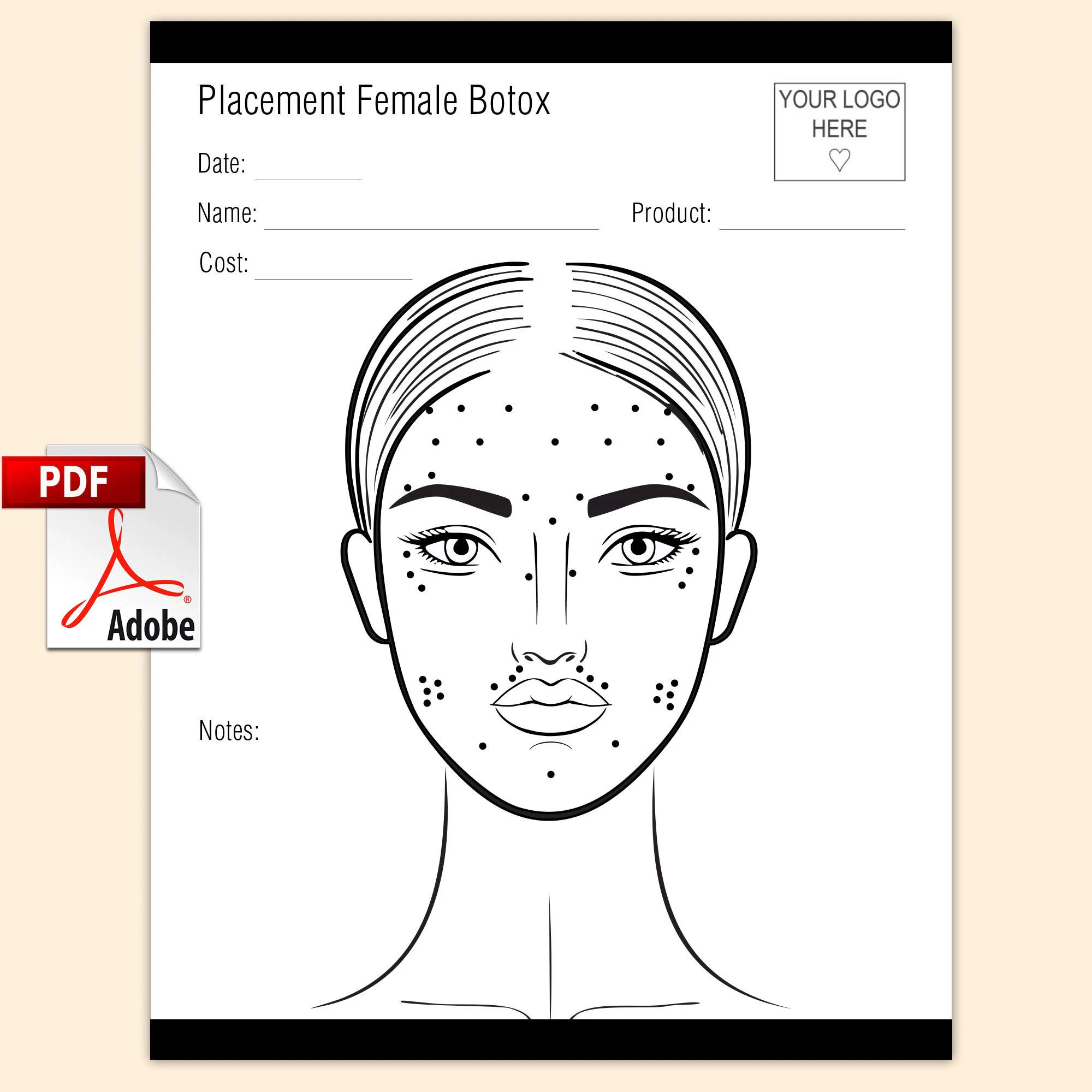 Botox Chart Template Botox Chart Template
