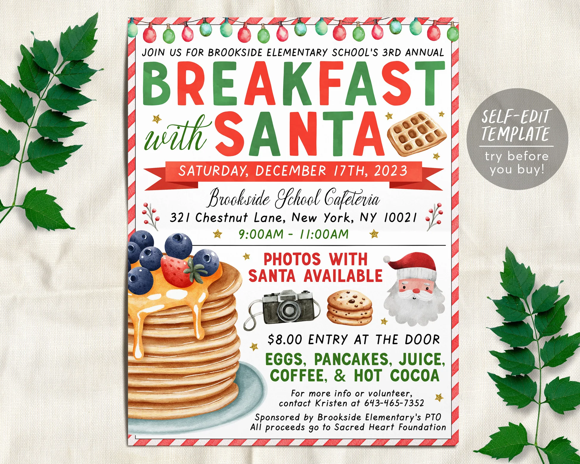 christmas breakfast invitation template free christmas breakfast invitation template free