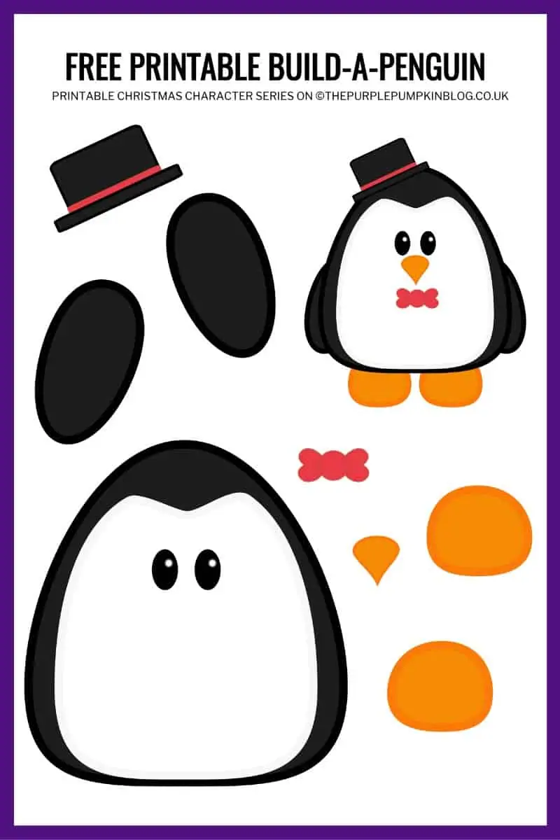 Build A Penguin Printable Paper Penguin Template