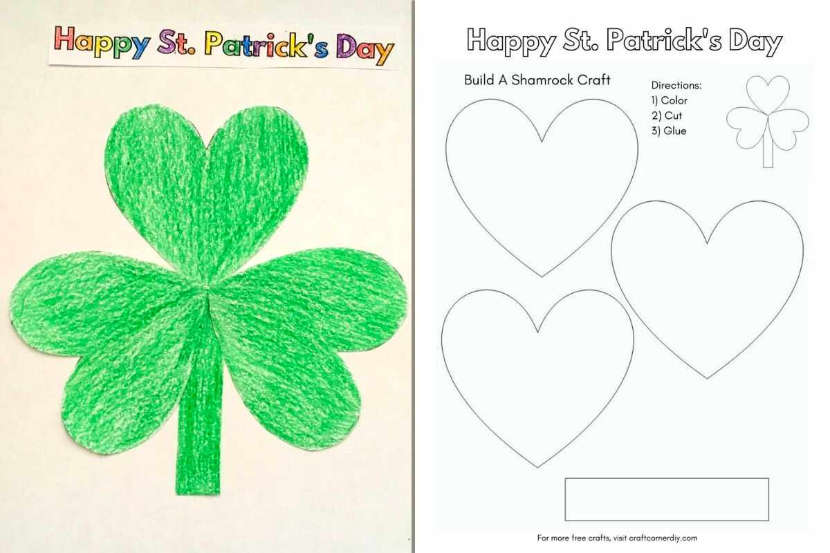 cut and paste shamrock template