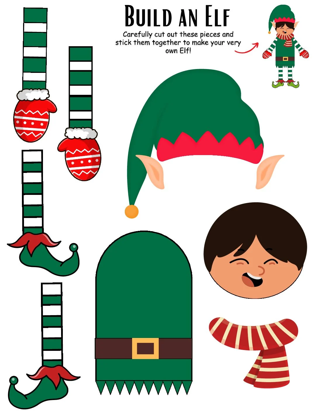 elf body template printable