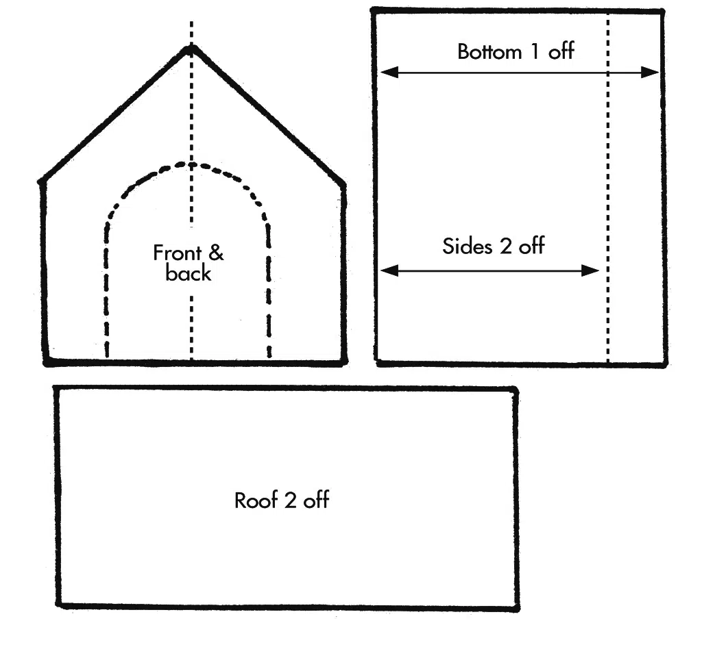 gingerbread dog house template