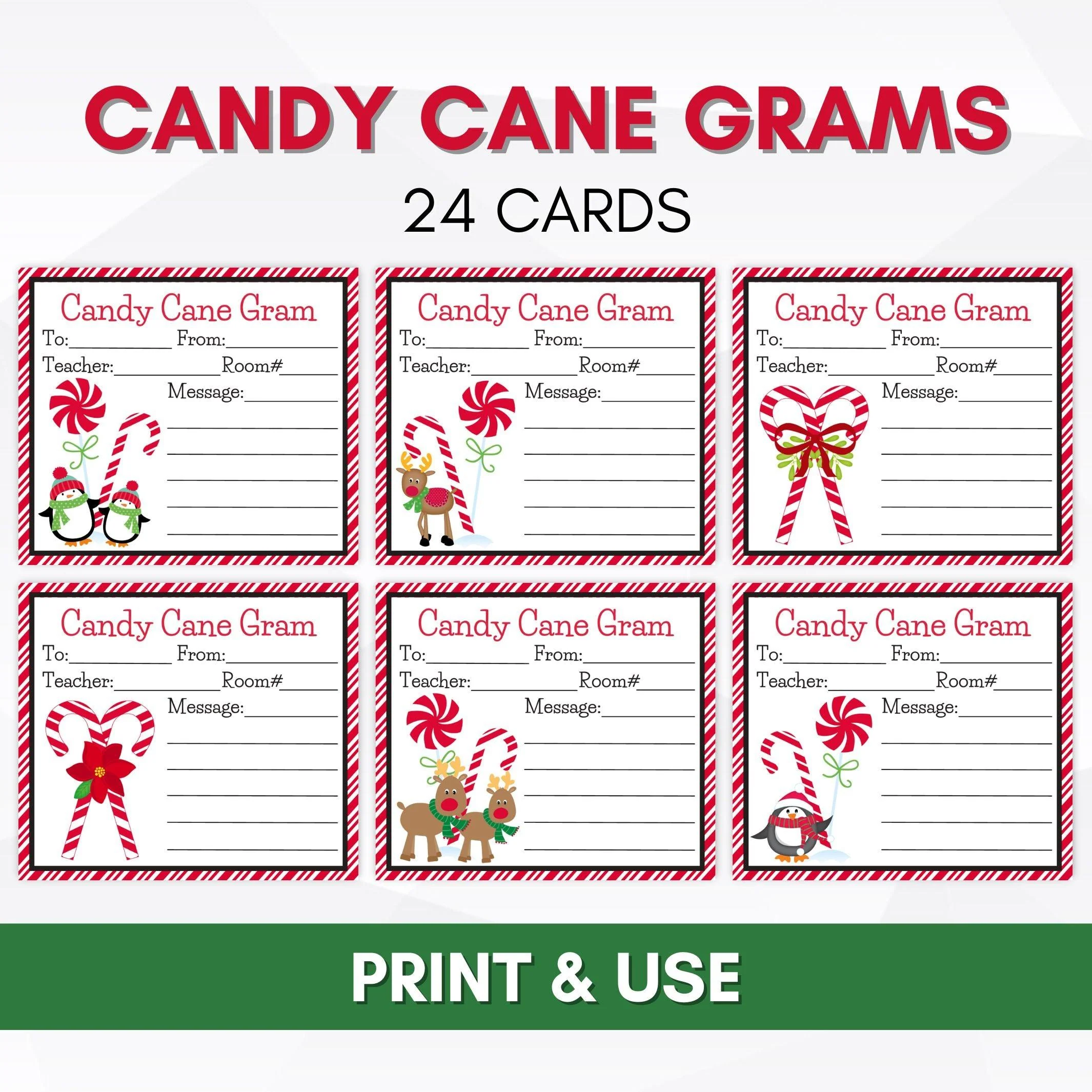 Candy Cane Grams Fundraiser Print Use