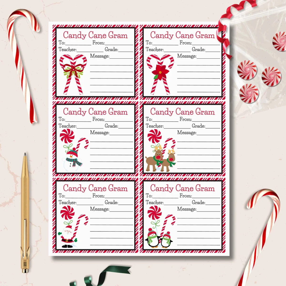 Candy Cane Grams Fundraiser Print Use Candy Cane Grams Fundraiser Print Use