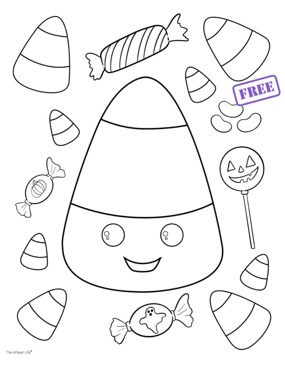 Candy Corn Coloring Pages