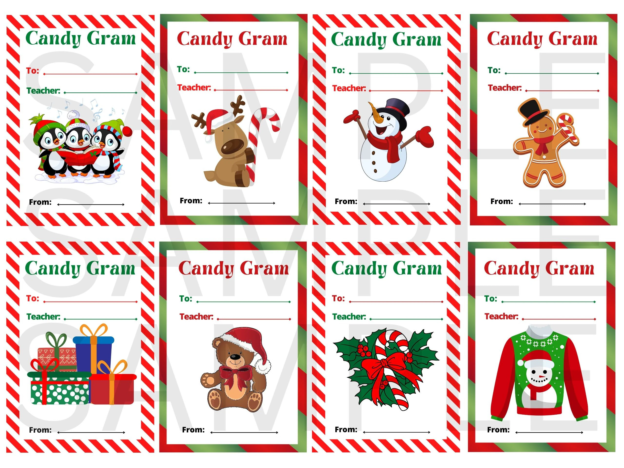 Candy Grams Christmas Candy Cane Gift