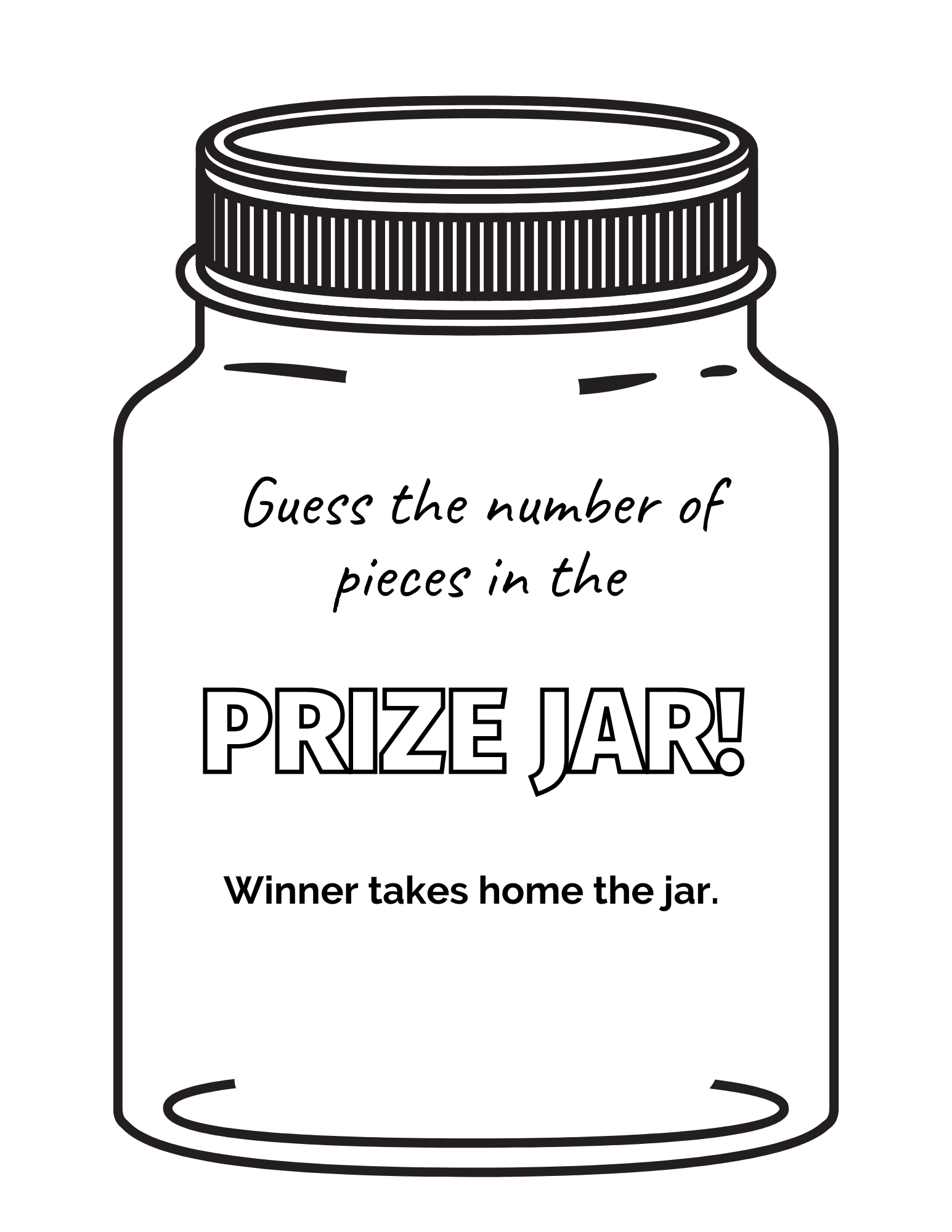 Candy Jar Game Free Printables