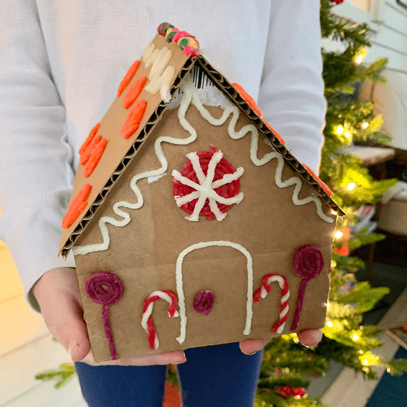 Cardboard Gingerbread Houses Cardboard Gingerbread Houses