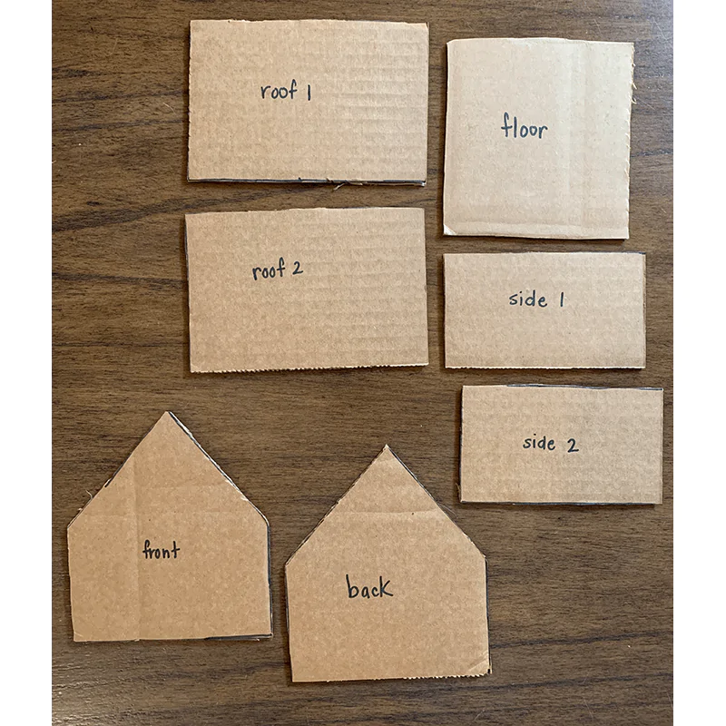 Cardboard Gingerbread Houses