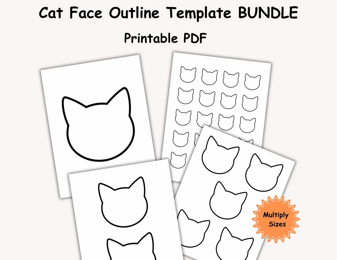 Cat Face Outline Template Printable Pdf Cat Face Outline Template Printable Pdf