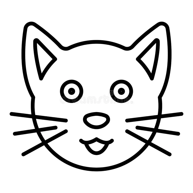 Cat Face Outline Cat Face Outline