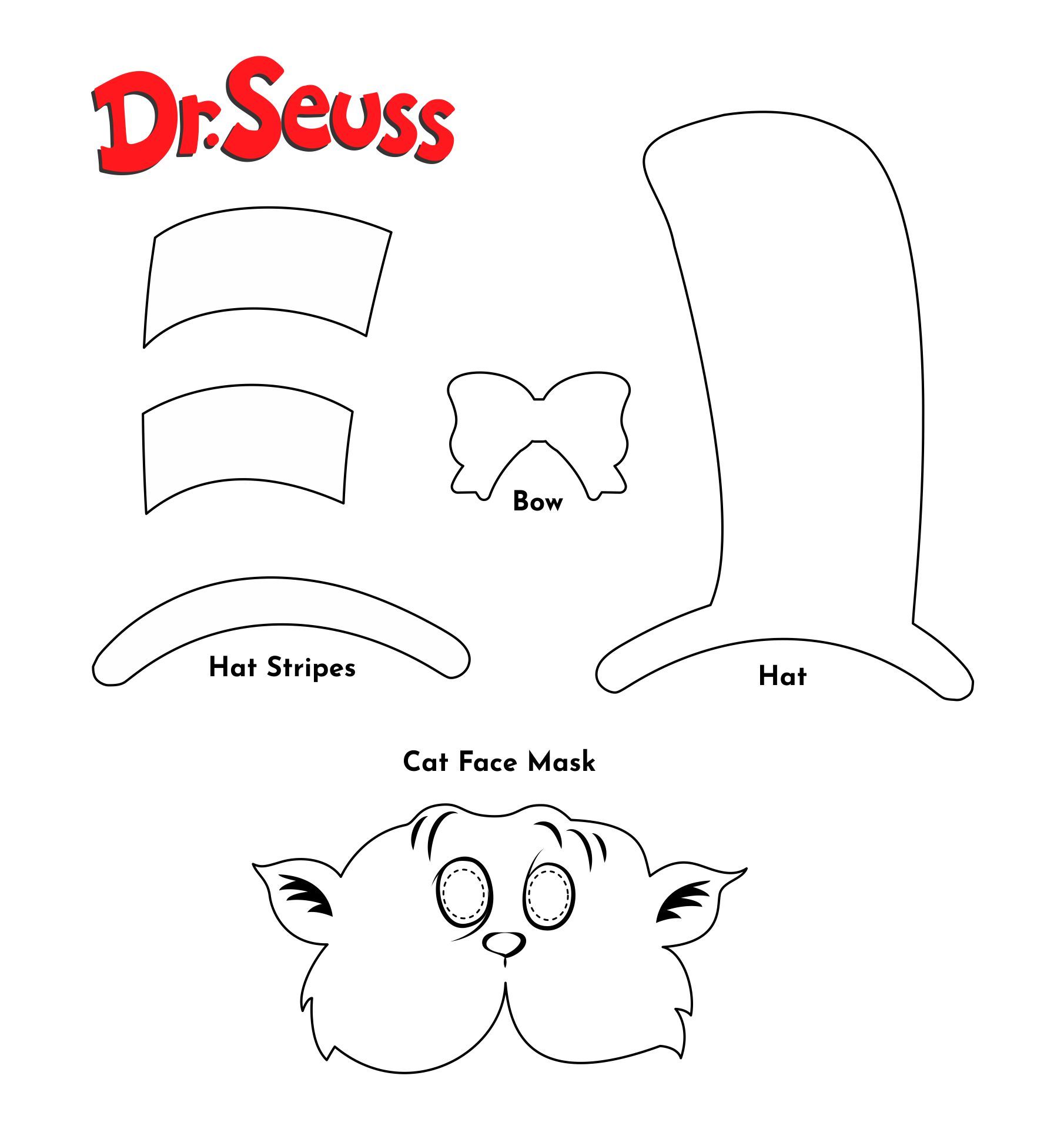 Cat In The Hat Face Craft