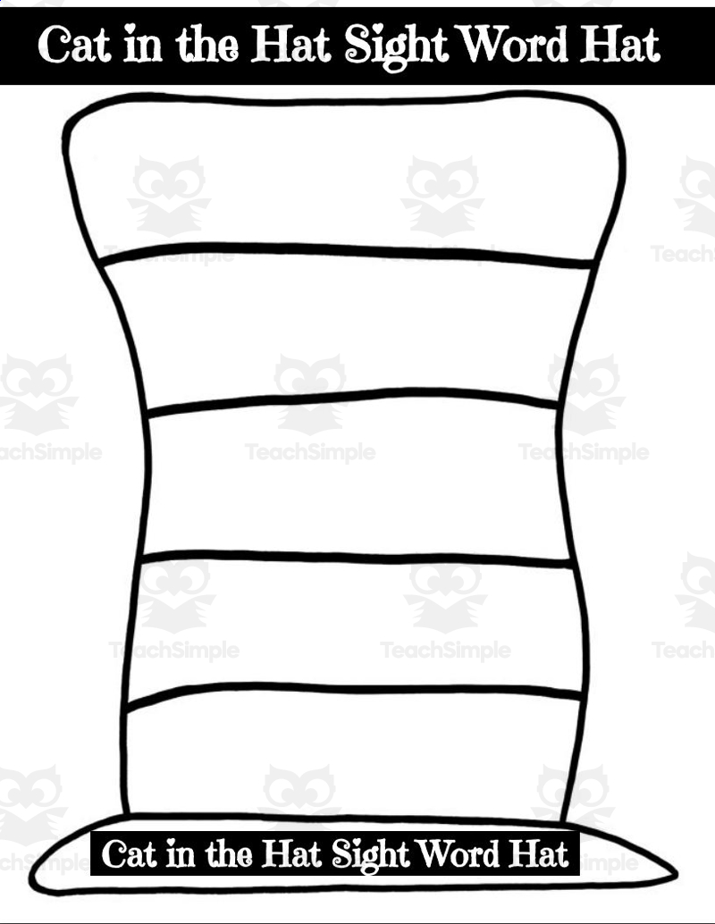 printable cat in the hat hat template