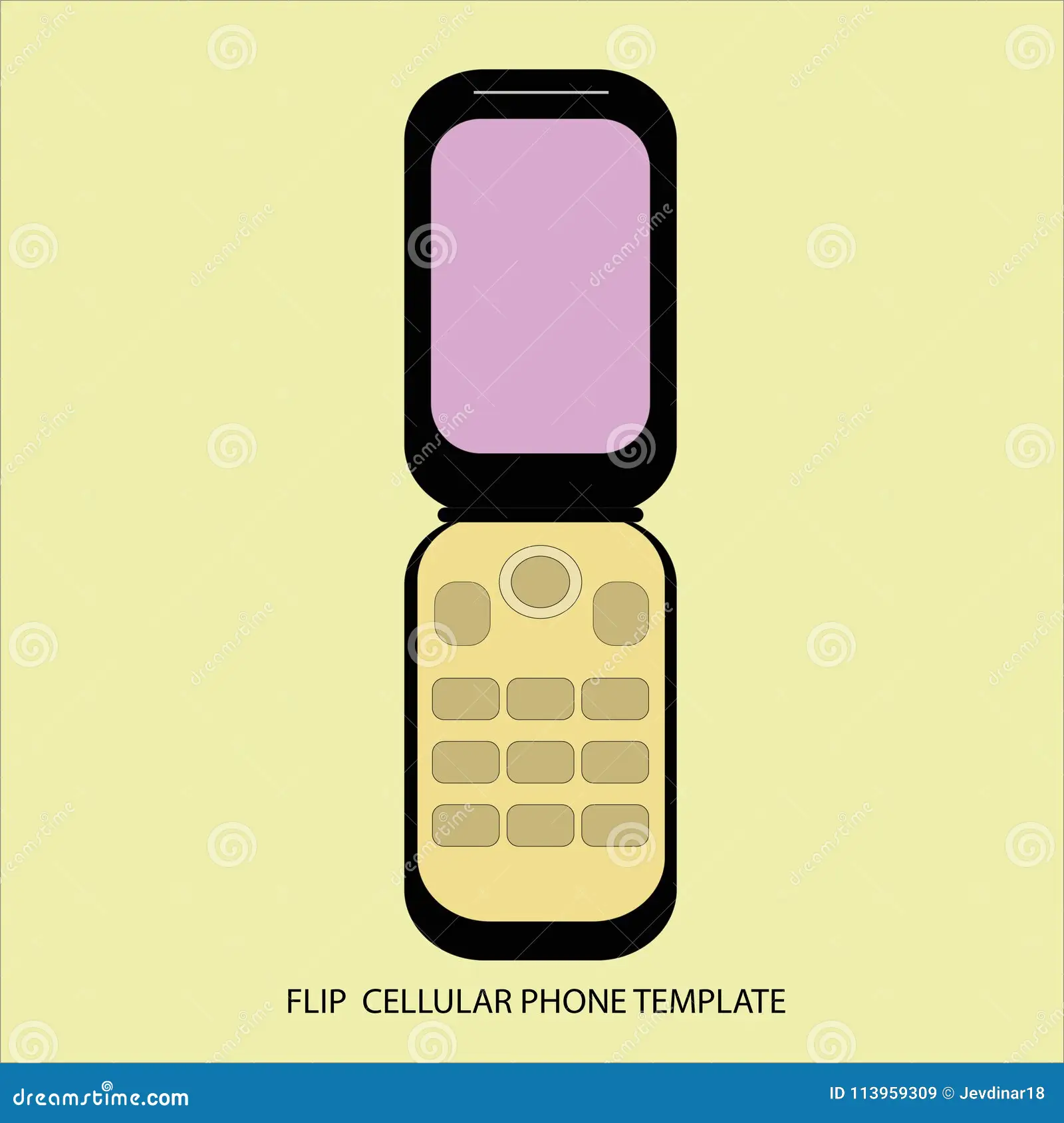 flip phone template printable