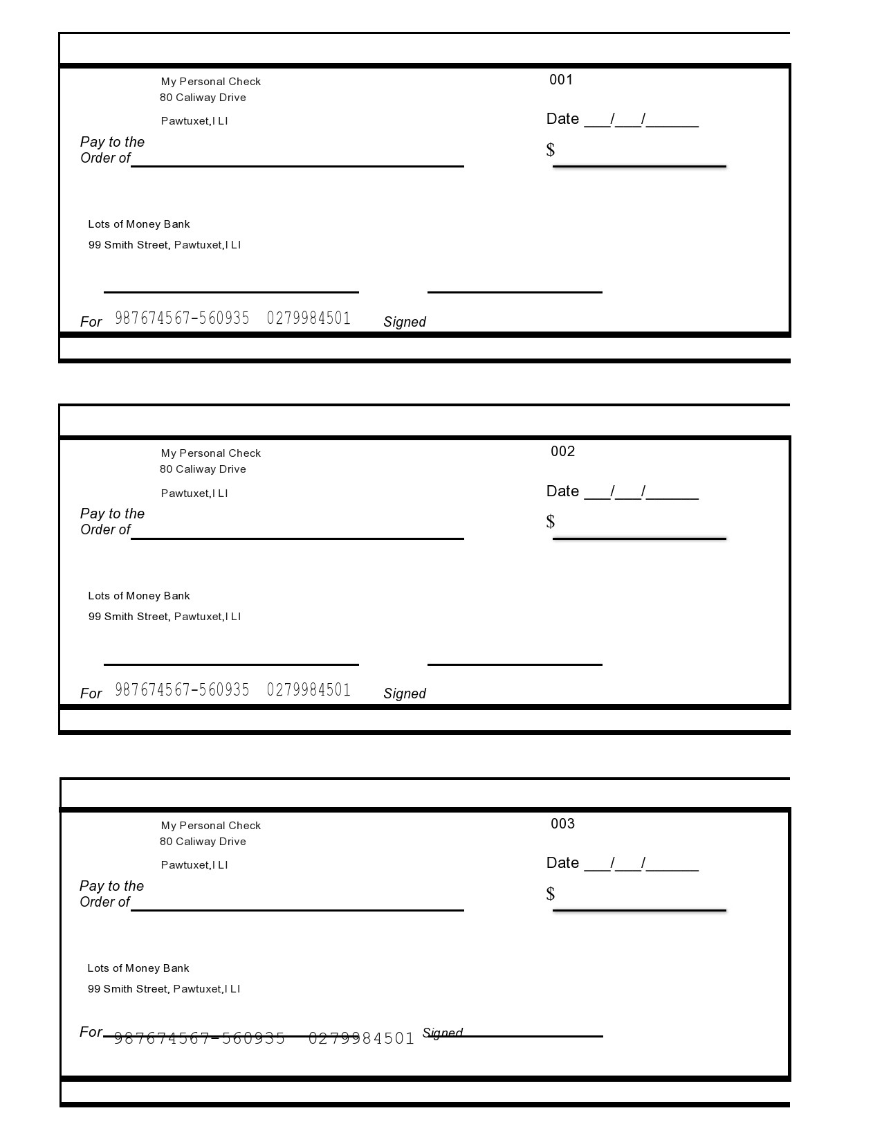 Check Templates