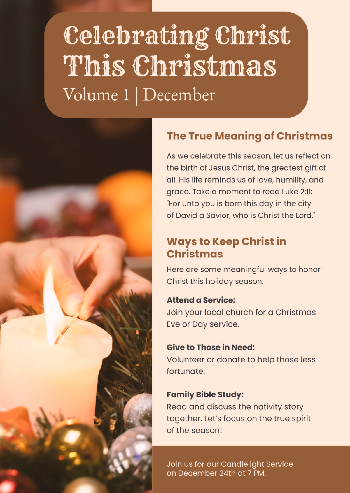 Christian Christmas Newsletter