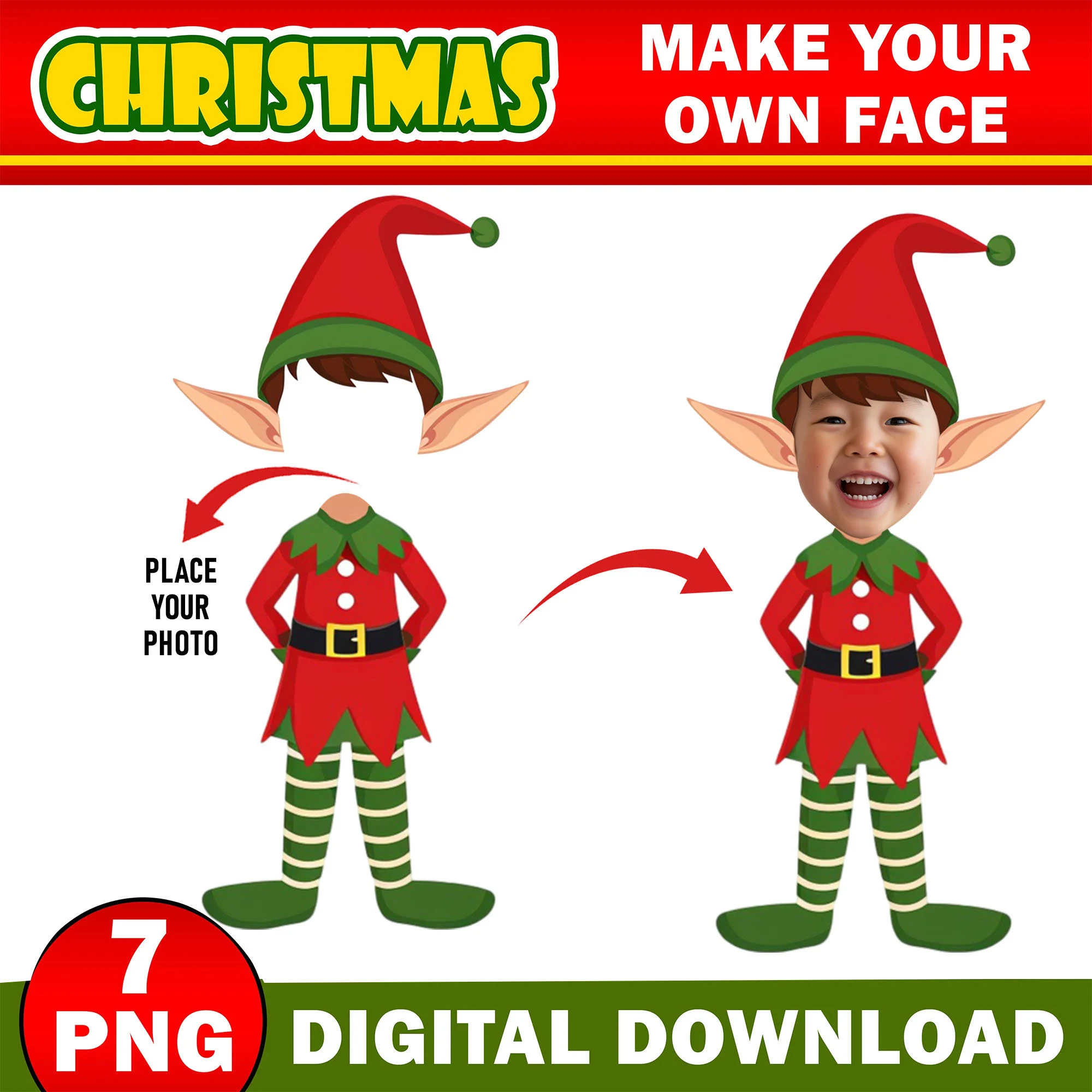 Christmas Add Your Own Photo Face Diy