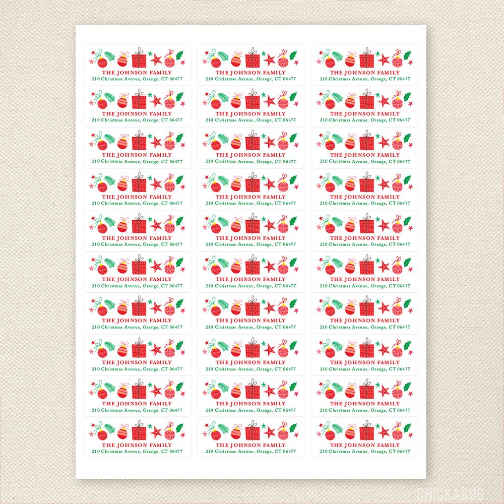 Christmas Address Labels Festive Christmas