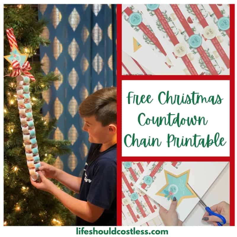 Christmas Advent Paper Chain Free Printable Kids Craft