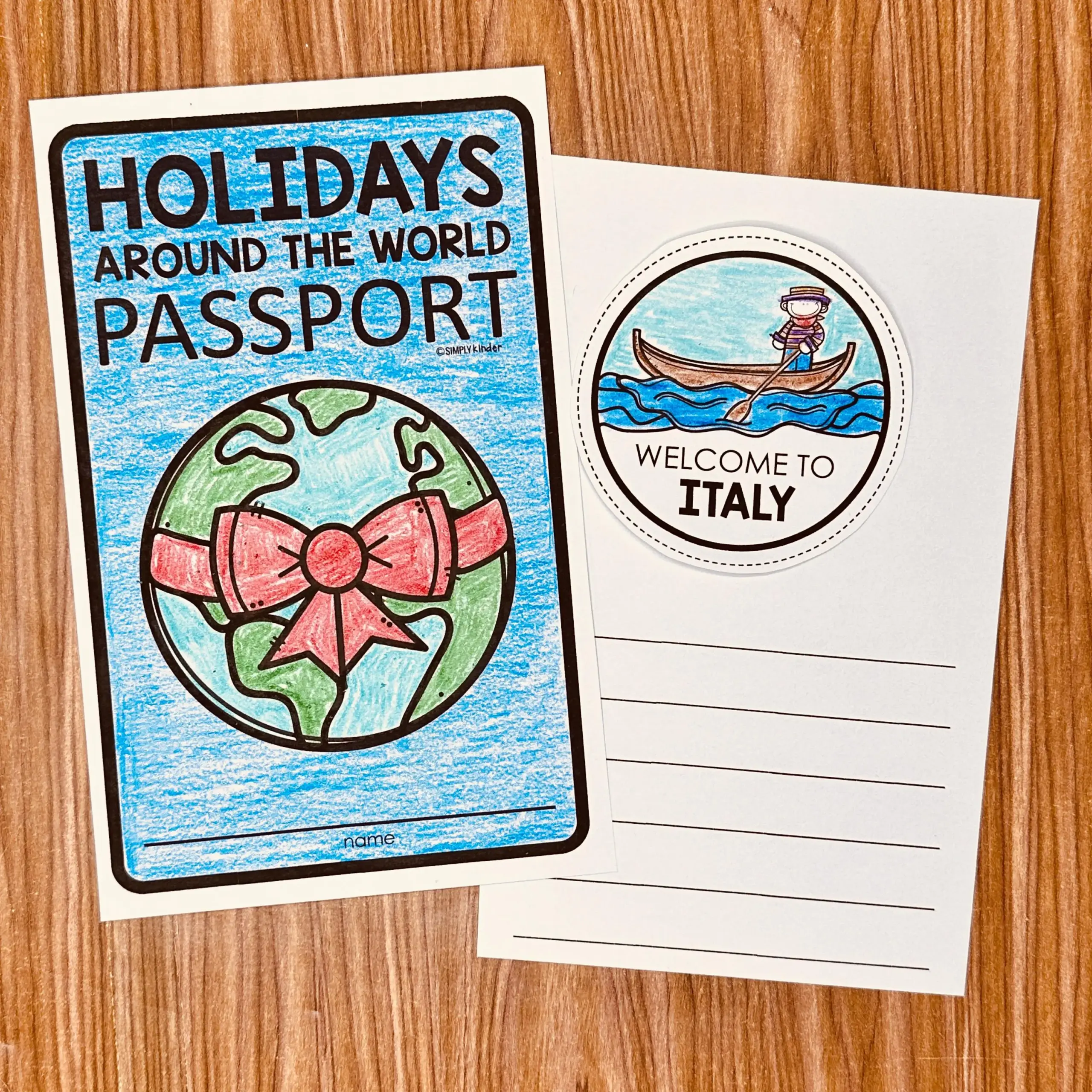 christmas around the world passport template free