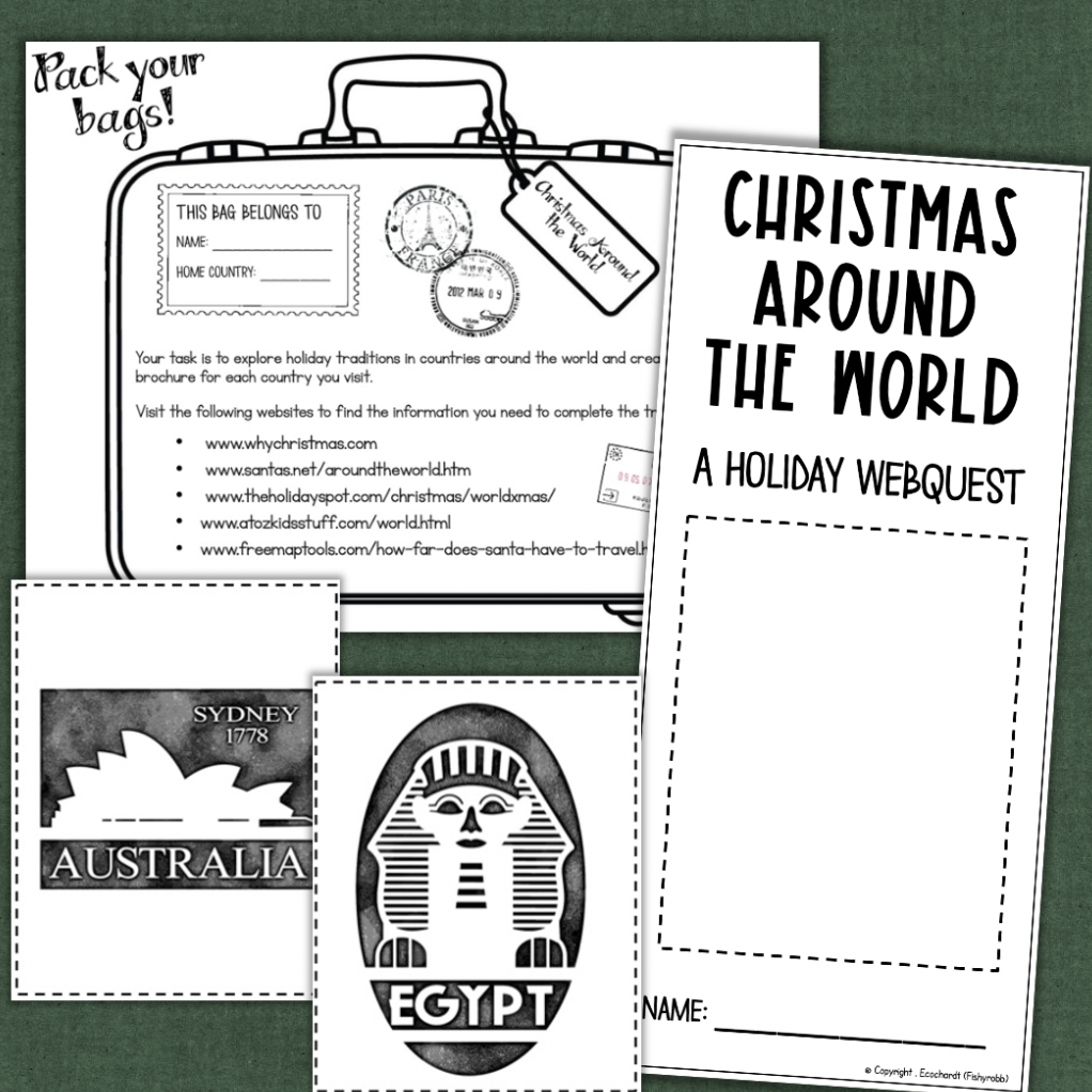 Christmas Around The World Travel Brochure Web Quest Research Activity