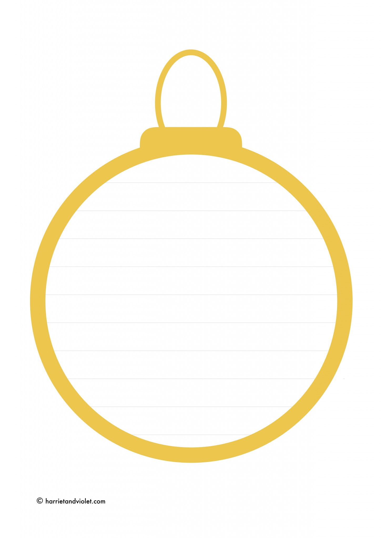 Christmas Bauble Writing Templates
