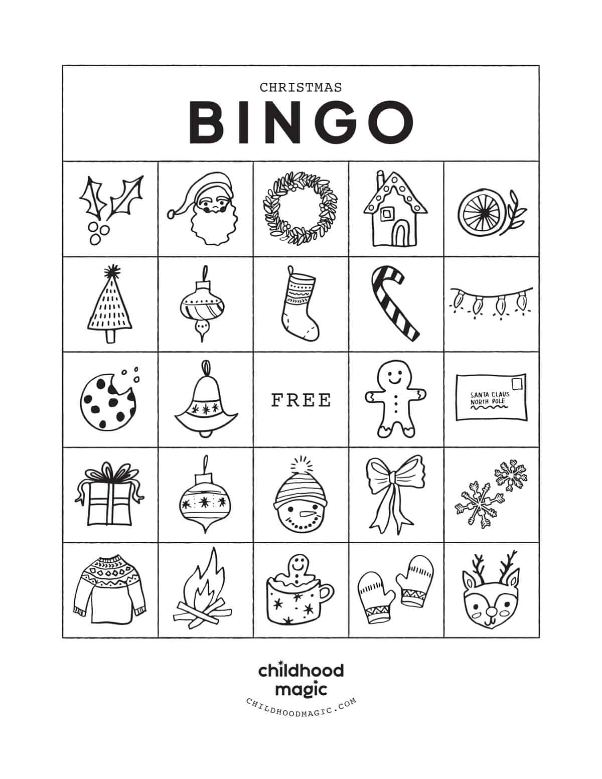 Christmas Bingo A Free Printable Game