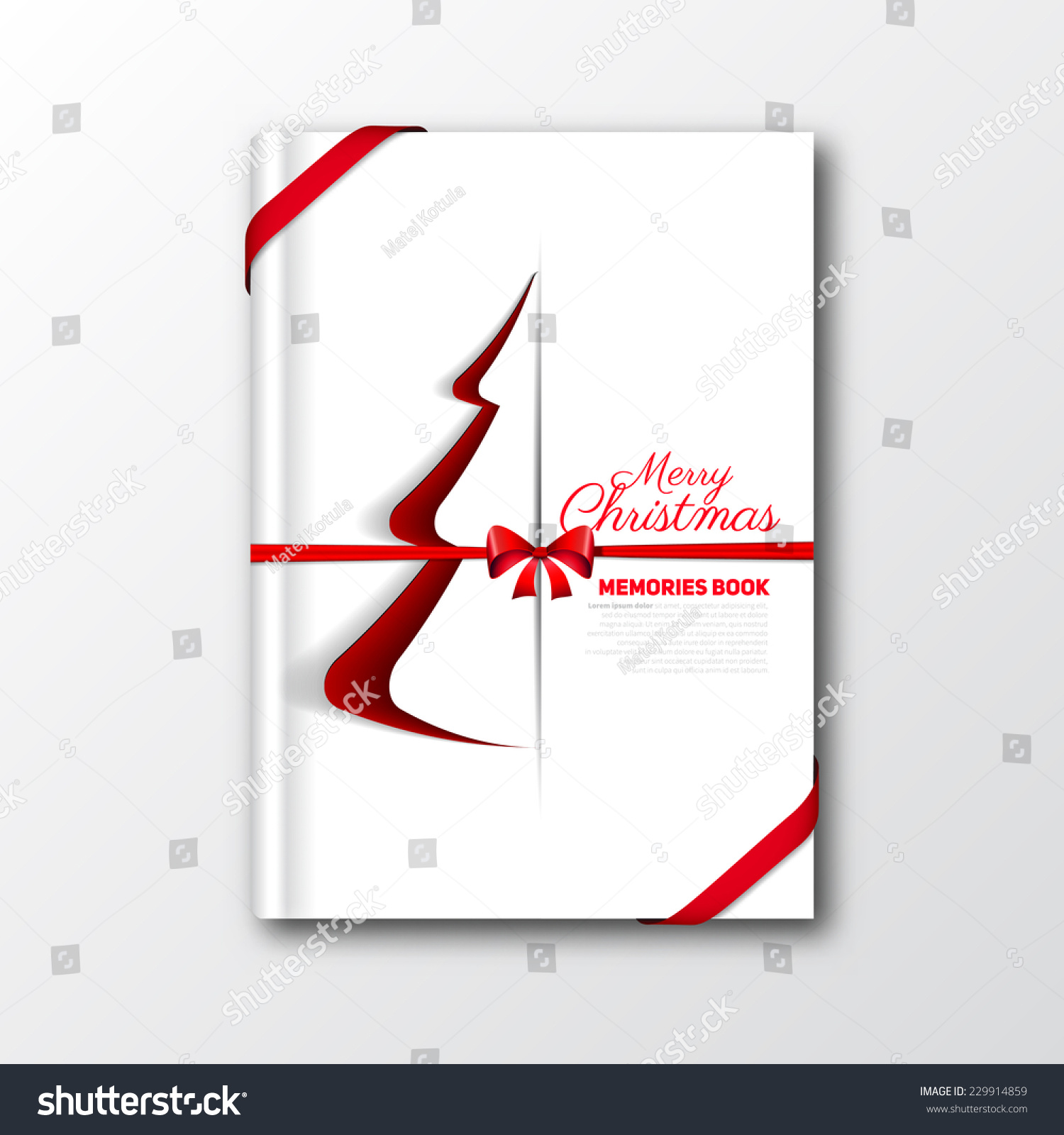 christmas book cover template