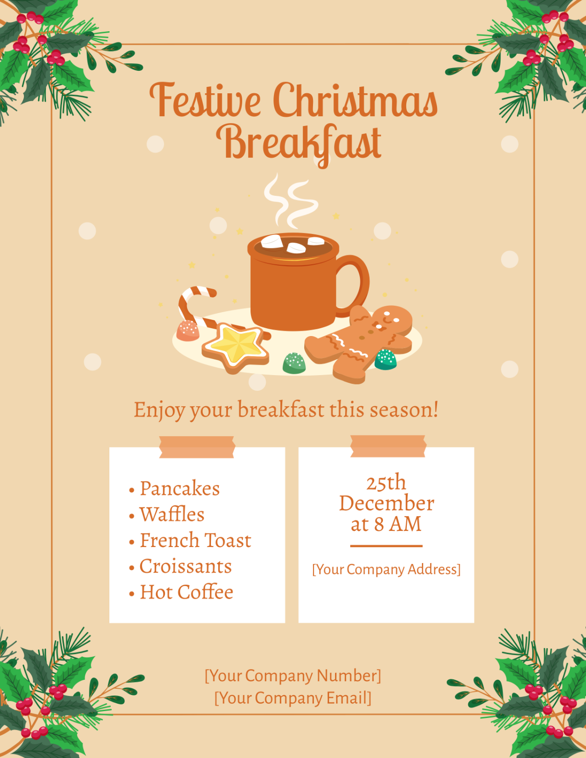Christmas Breakfast Flyer Christmas Breakfast Flyer