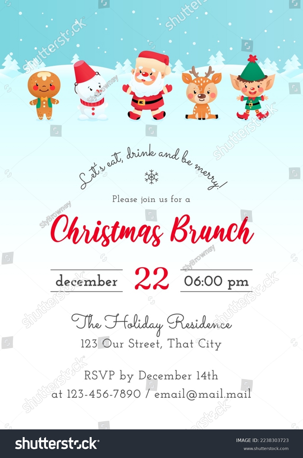 Christmas Brunch Invitation Template Winter Holiday 2238303723 Christmas Brunch Invitation Template Winter Holiday 2238303723