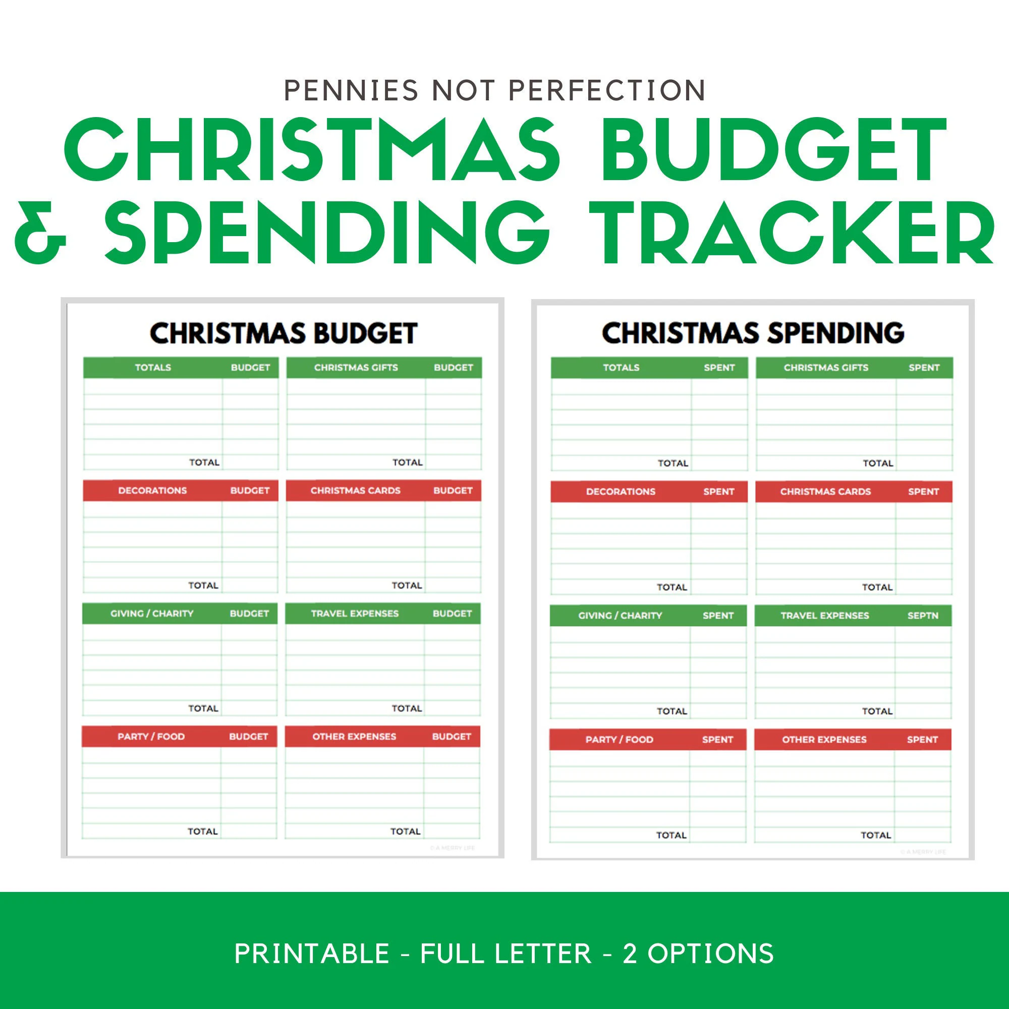 Christmas Budget Planner Printable Christmas Budget Planner Printable