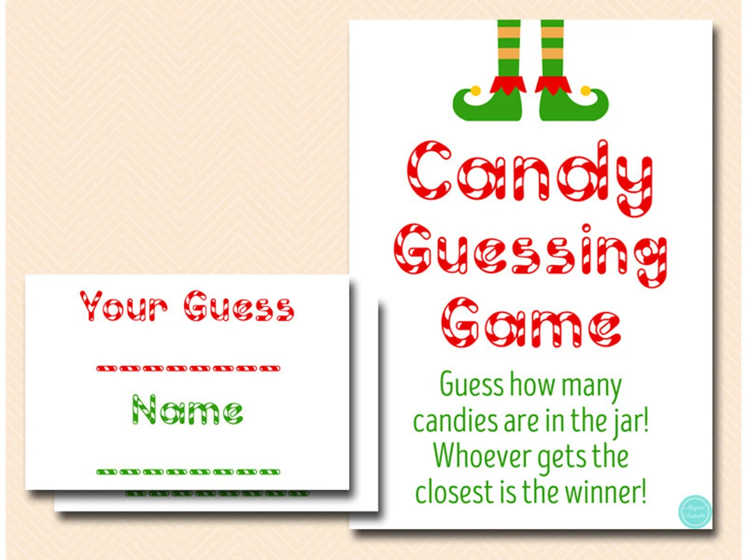 Christmas Candy Guessing Game Printable