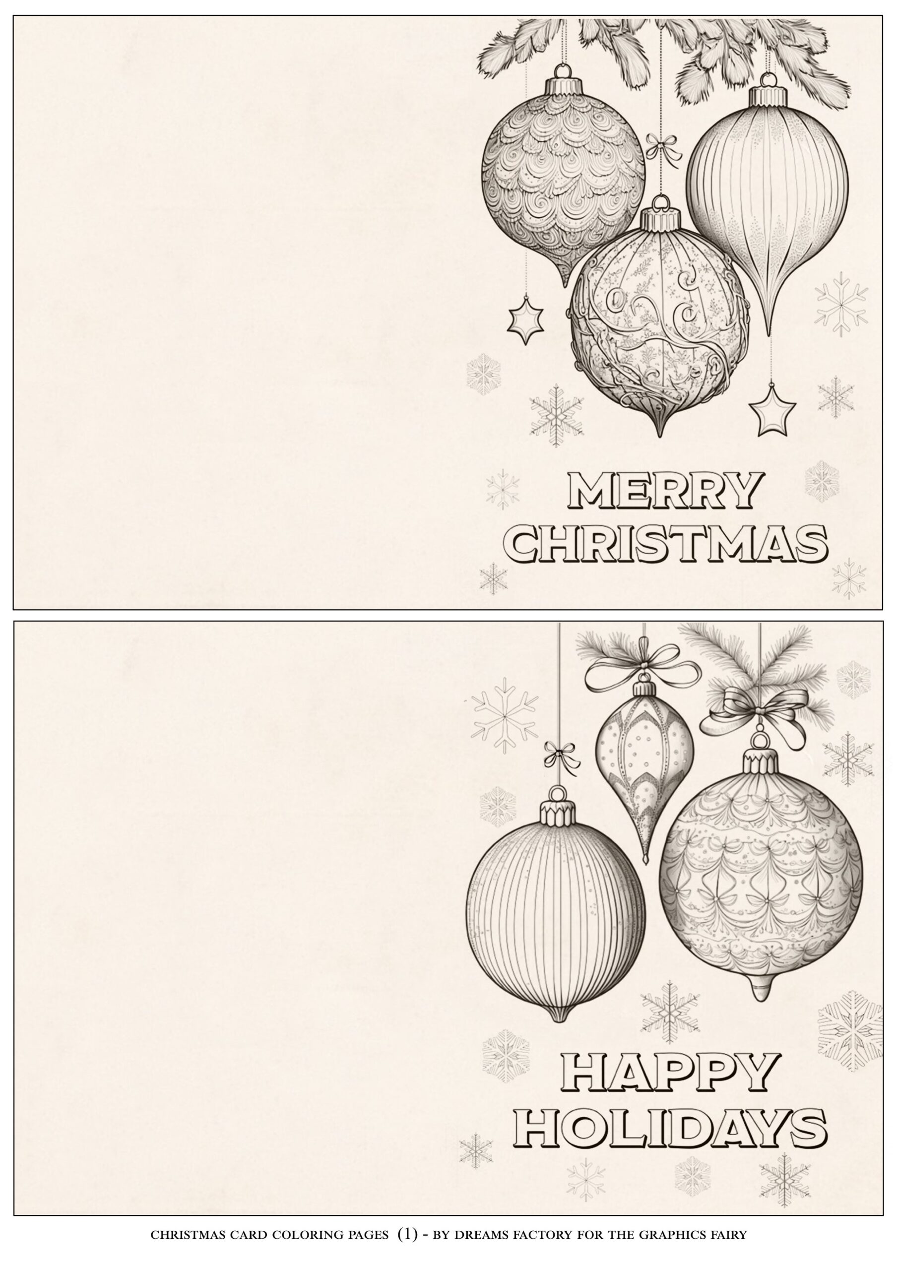 Christmas Card Coloring Pages