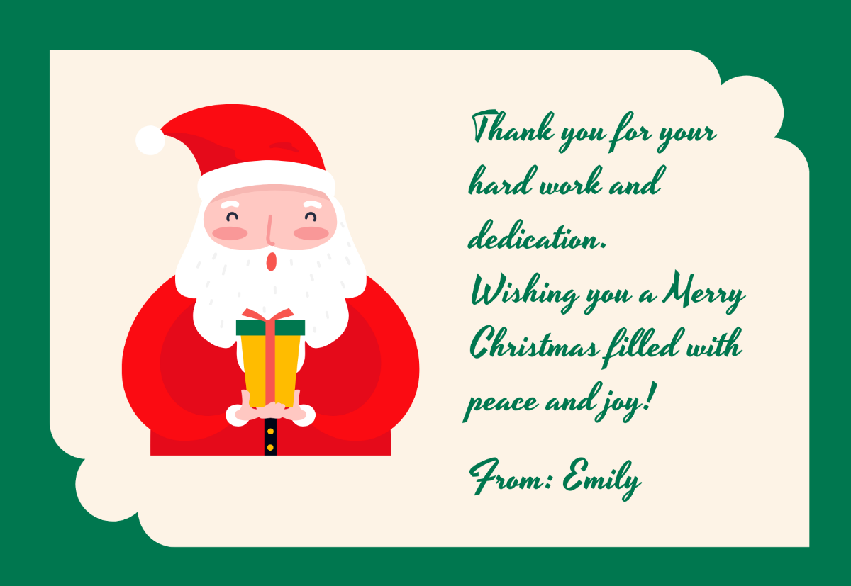 Christmas Card For Teachers