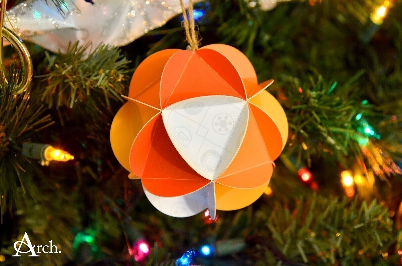 Christmas Card Paper Ornament Ball Christmas Card Paper Ornament Ball