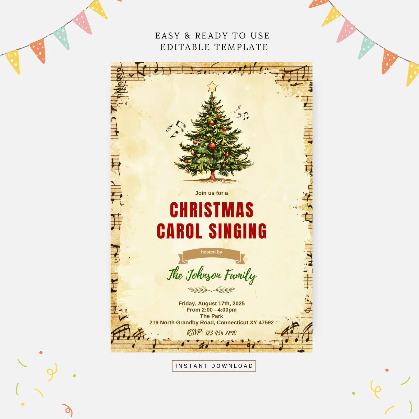 Christmas Carol Singing Invitation