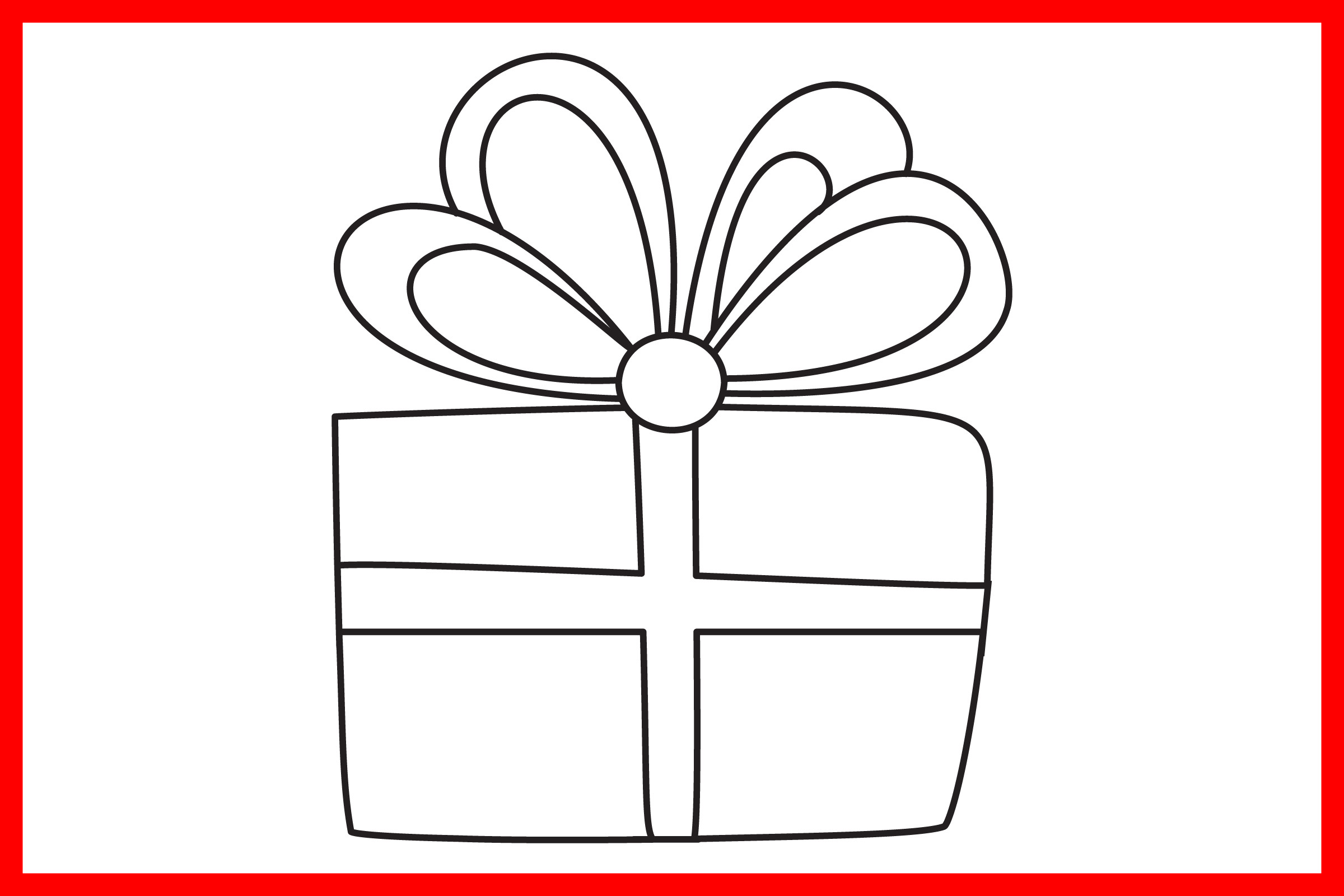 Christmas Coloring Page Gift Box Christmas Coloring Page Gift Box
