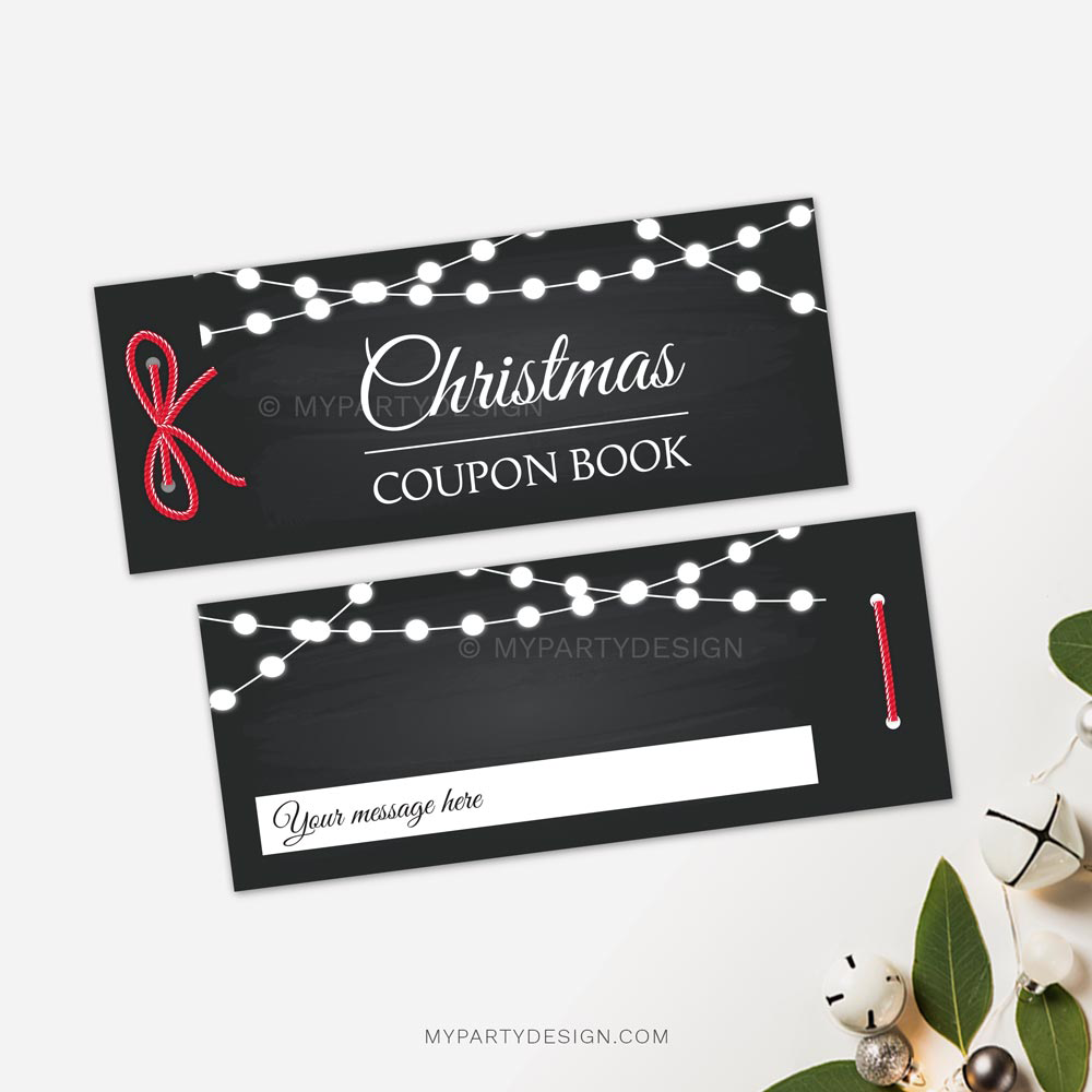 Christmas Coupon Book Black Printable Pdf Christmas Coupon Book Black Printable Pdf