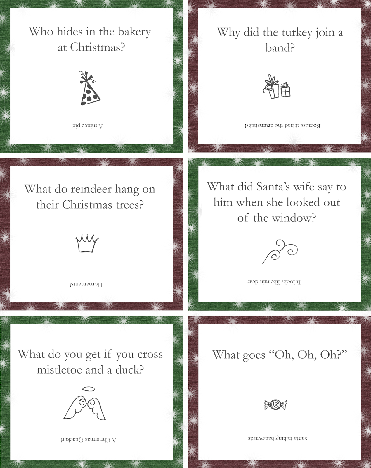 christmas cracker joke template