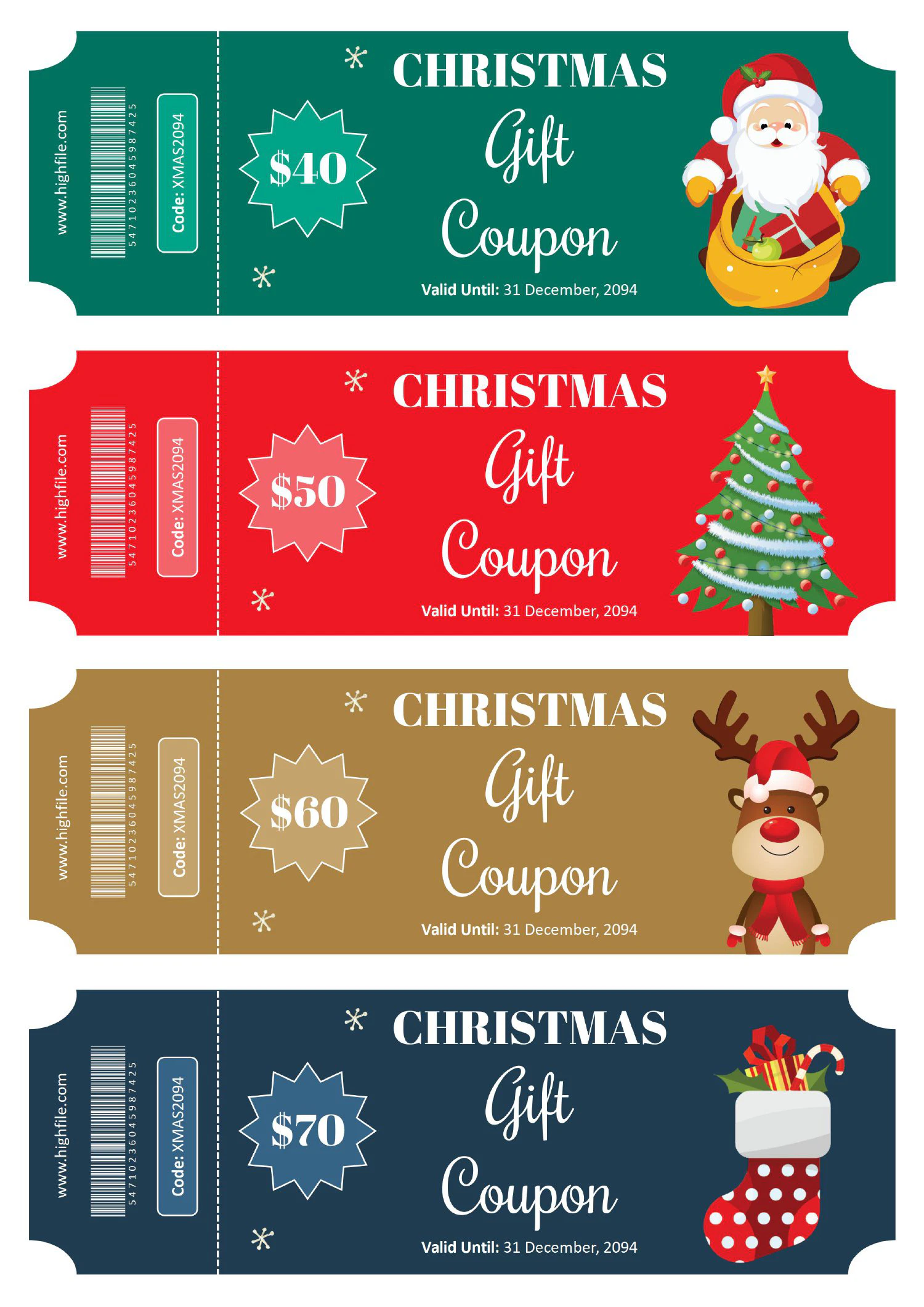 Christmas Discount Coupon Template