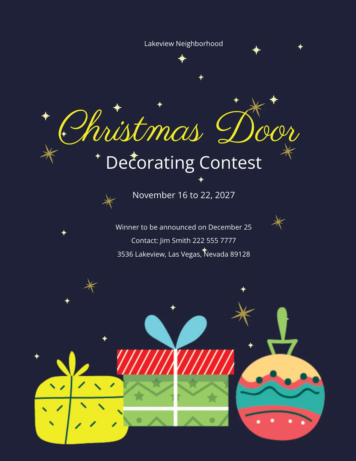 Christmas Door Decorating Contest Flyer Christmas Door Decorating Contest Flyer