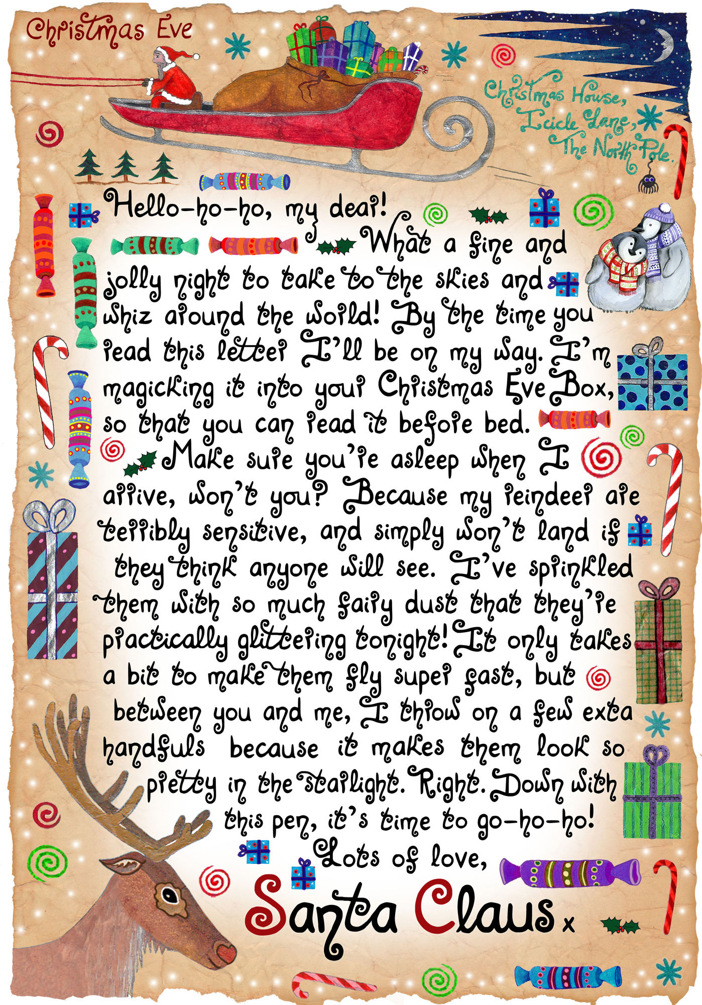 Christmas Eve Box Letter From Santa Claus Christmas Eve Box Letter From Santa Claus