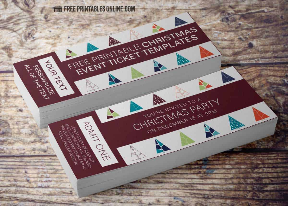 Christmas Event Ticket Template