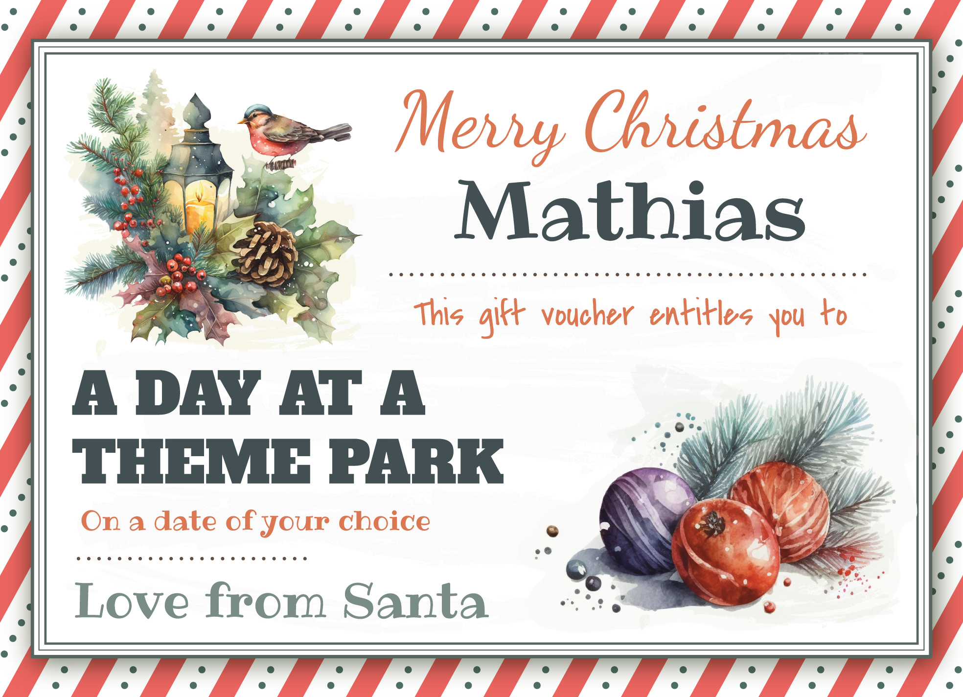 christmas gift voucher template free