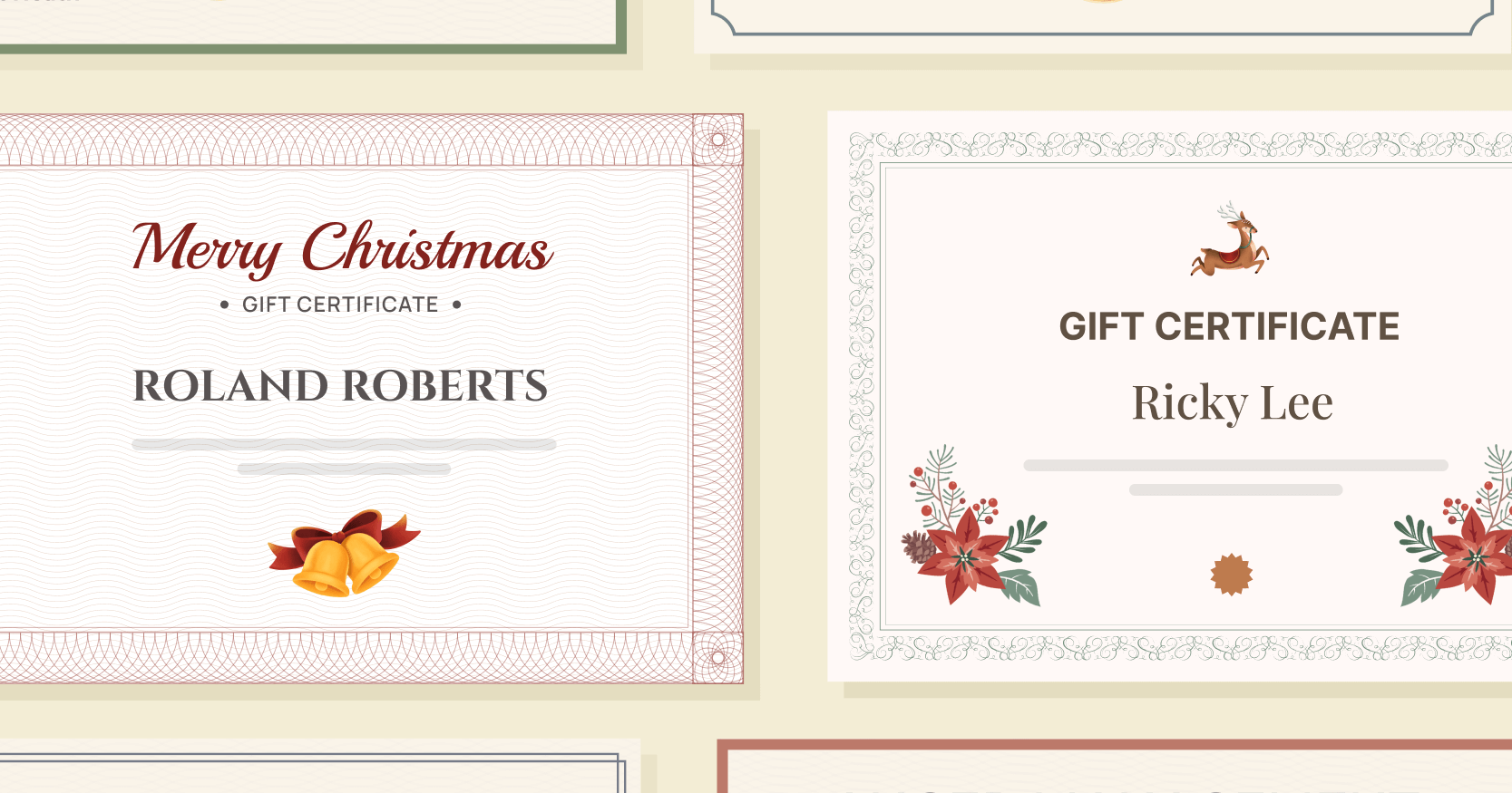 Christmas Gift Certificate Templates Christmas Gift Certificate Templates