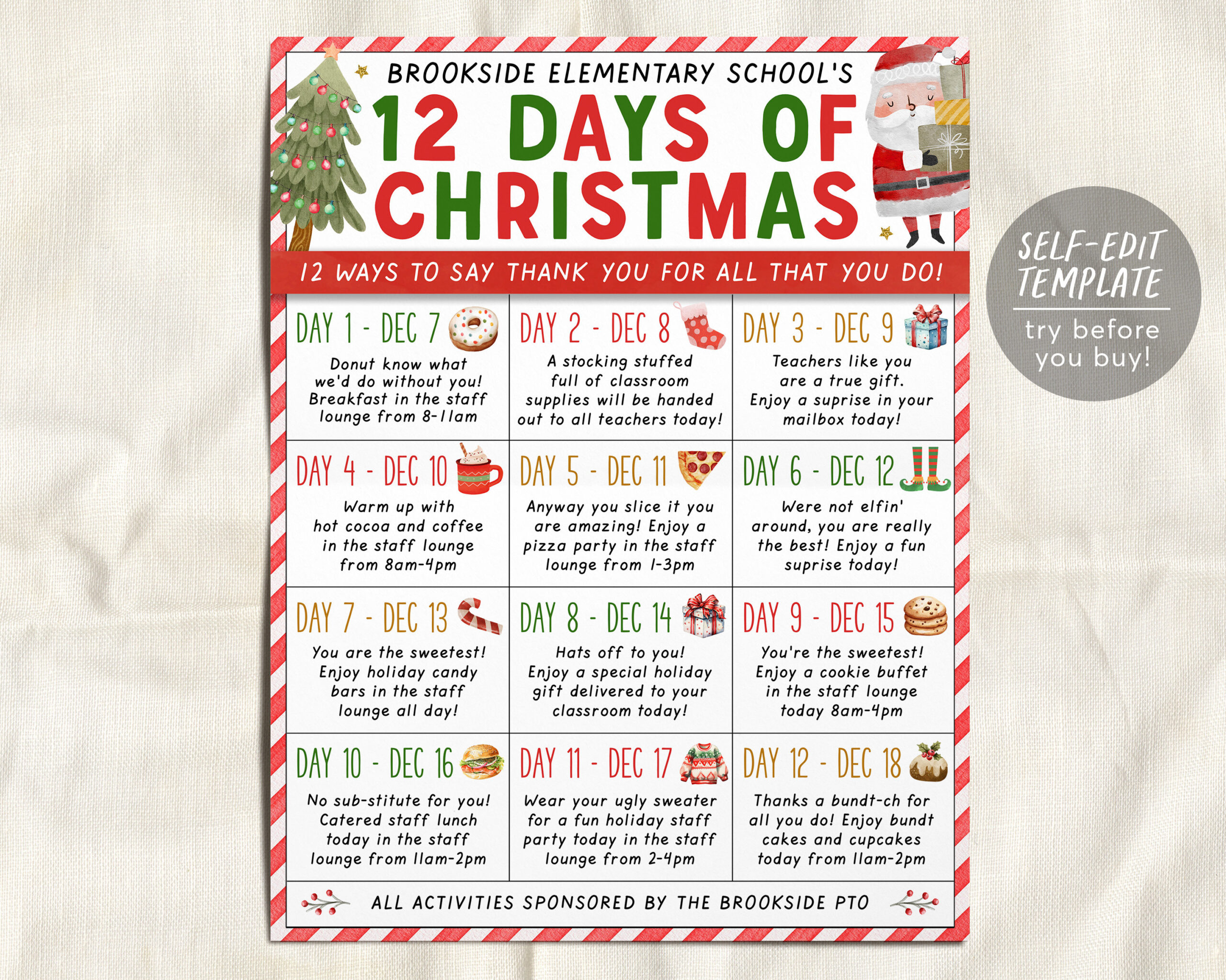 Christmas Holiday Appreciation Flyer