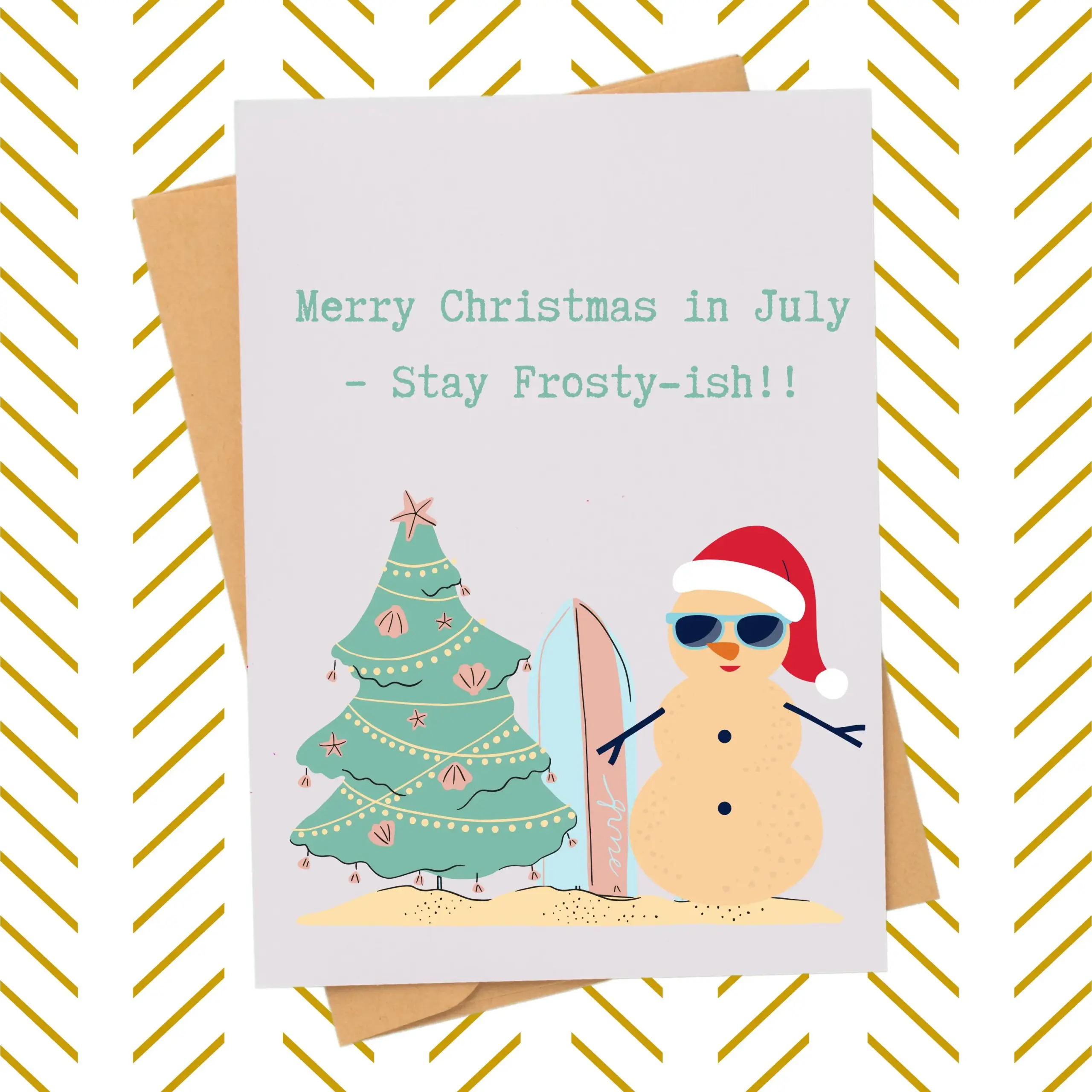Christmas In July Card Funny Sand Christmas In July Card Funny Sand