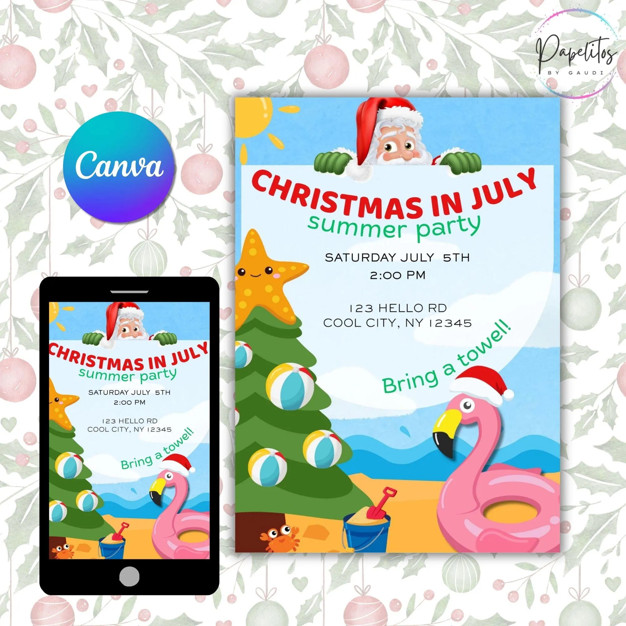 Christmas In July Flyer Templates