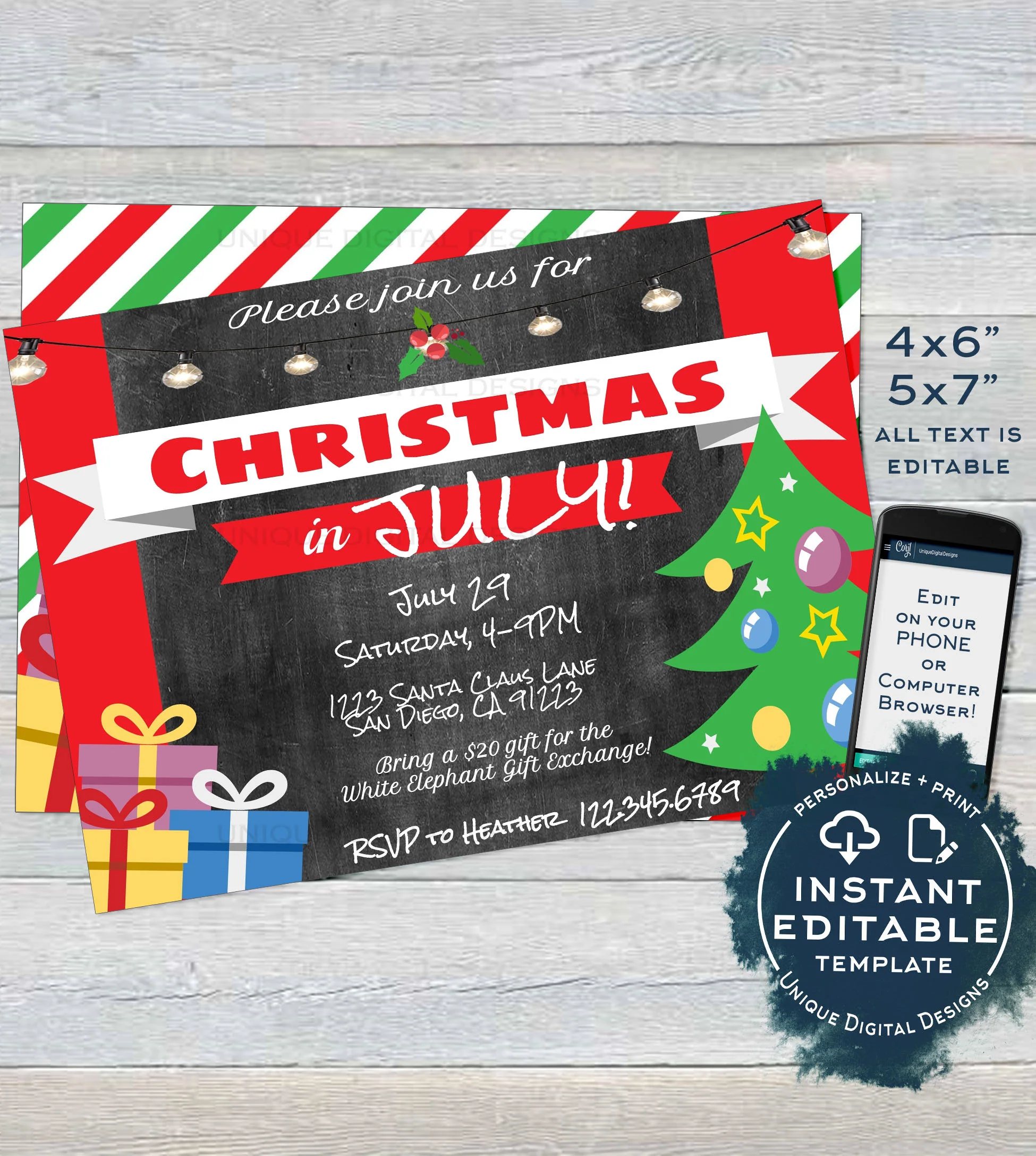 Christmas In July Invitations Editable July Summer Party Invite Summer Christmas Party Xmas Personalized Custom Printable Instant Download 7915 Christmas In July Invitations Editable July Summer Party Invite Summer Christmas Party Xmas Personalized Custom Printable Instant Download 7915