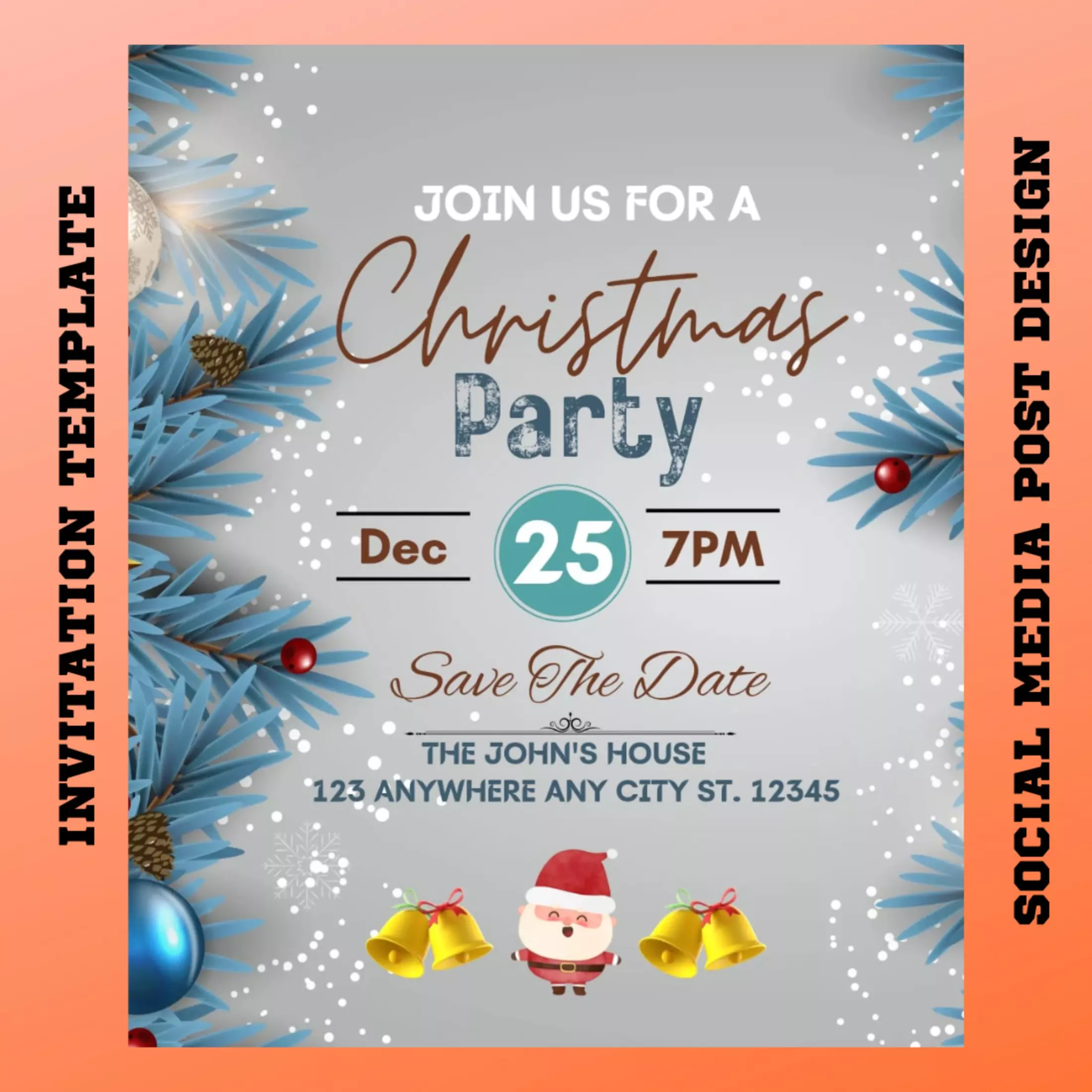 save the date christmas party templates free
